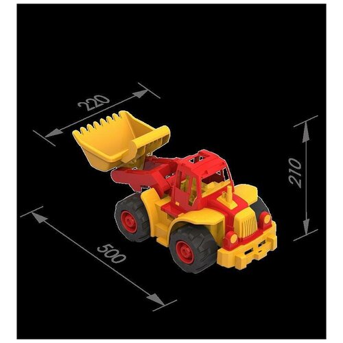 Трактор Богатырь мини с грейдером 50х22х21 см