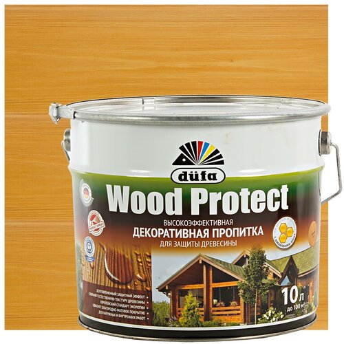 Антисептик Wood Protect цвет сосна 10 л (14724499)