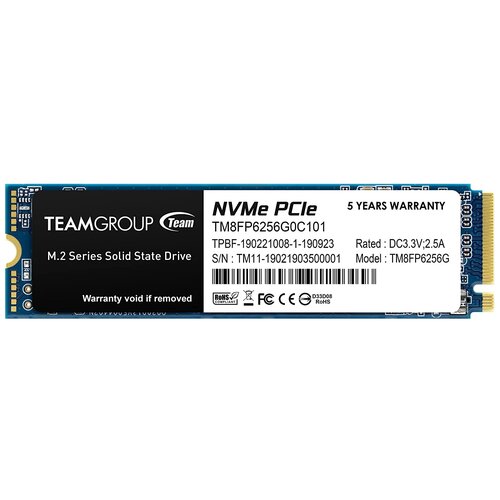 SSD диск TEAM GROUP M.2 2280 MP33 256 Gb PCIe 3.0 x4 NVMe 3D