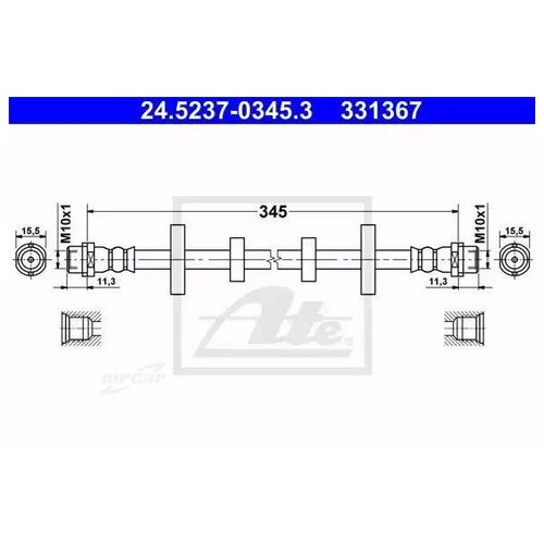 ATE 24.5237-0345.3 Шланг тормозной