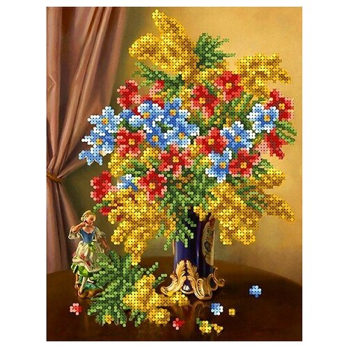 Весеннее цветение Рисунок на ткани 18,7х24,6 Каролинка ткбц 4031 18,7х24,6