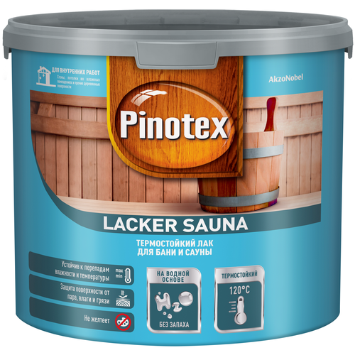   Яндекс Маркет Лак для бань и саун Pinotex Sauna 20, полуматовый (2,7л)