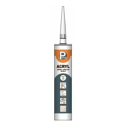 Герметик акриловый P PLUS Acryl (бел.) 280мл (01-5-1-041) (P