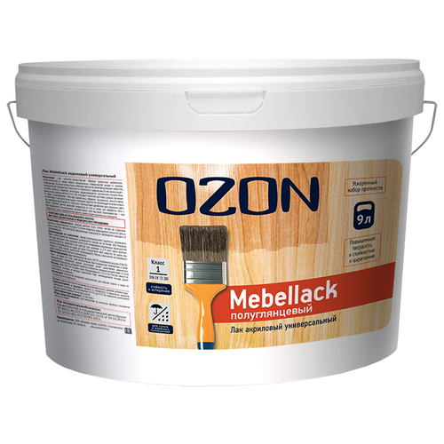 Универсальный акриловый лак OZON MEBELLACK 0.9л/0.9кг МЛ-0,9