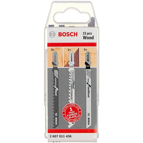 Набор пилок для электролобзика BOSCH 2607011436, 15