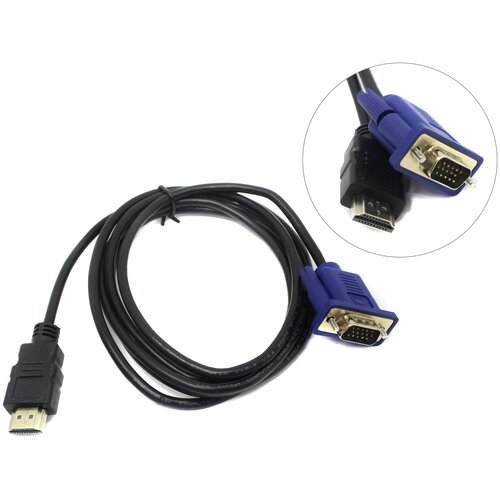 Кабель KS-IS HDMI M VGA M light (KS-440) черно-синий 1.8м