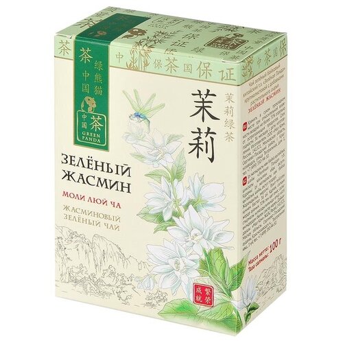   Беру Чай зеленый Green Panda Зеленый жасмин, 100 г, 1 уп.