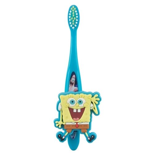 Зубная щетка ROXY-KIDS Sponge Bob с настенным держателем, с 