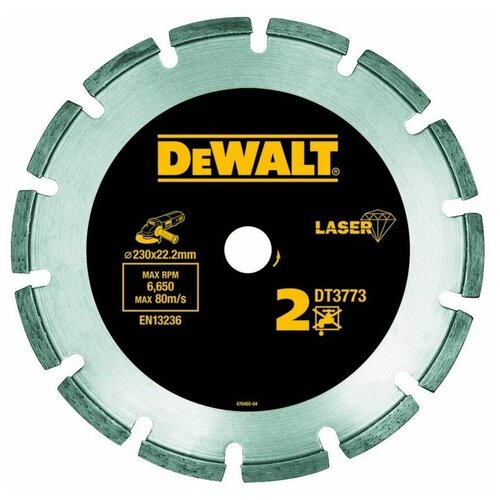 Диск алмазный отрезной DeWALT DT3773, 230 мм, 1