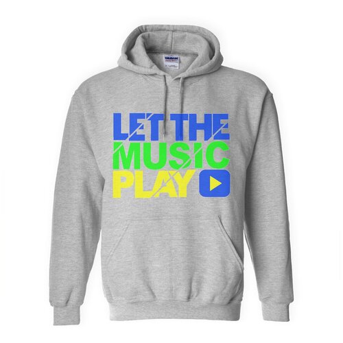 Толстовка Худи белые CoolPodarok Let the music play (Пусть и