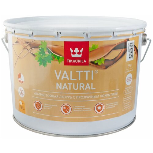 Tikkurila антисептик Valtti Natural, 7.8 кг, 9 л,