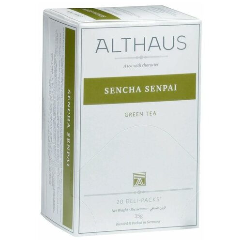 Чай зеленый Althaus Sencha Senpai в пакетиках, натуральный, зелень, 20