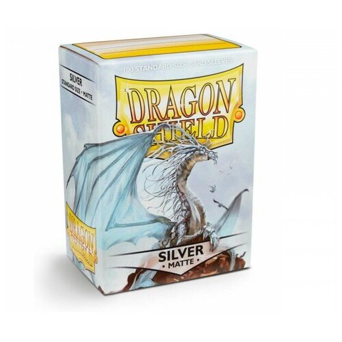 Протекторы Dragon Shield 100 шт. мат. серебряные