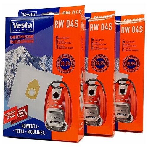 Vesta filter RW 04 S XXl-Pack комплект пылесборников, 12 шт пылесборников + 6