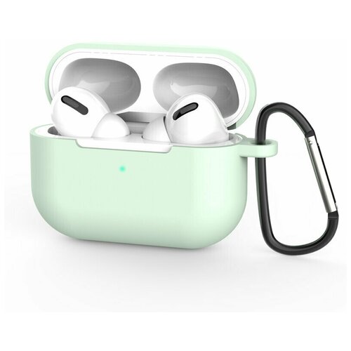 Аксессуары для наушников и гарнитур Cиликоновый чехол для наушников Airpods pro с металлическим кольцом против