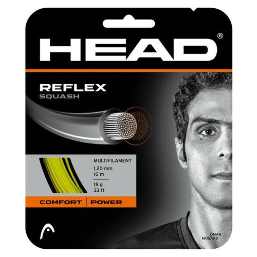 Аксессуары  Яндекс Маркет Струна для сквоша Head 10m Reflex Squash Yellow 281256-YW, 1