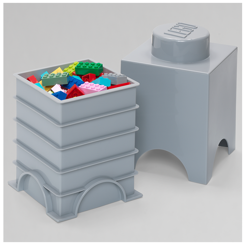 Хранение игрушек Ящик для хранения LEGO 1 Storage brick серый