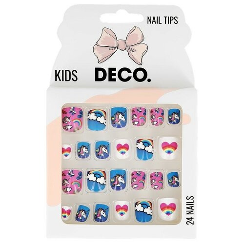 Набор детских накладных ногтей `DECO.` KIDS самоклеящиеся un