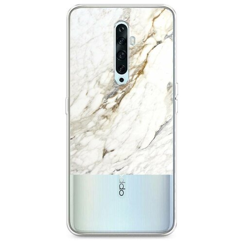 Силиконовый чехол Белый мрамор фон на Oppo Reno 2Z / Оппо 