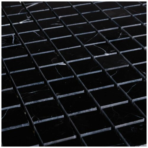 Мозаика из натурального мрамора Nero Marquina DAO-605-23-8. Глянцевая. Размер