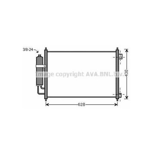  Радиатор Кондиционера С Осушителем Nissan X-Trail 03/07- Ava