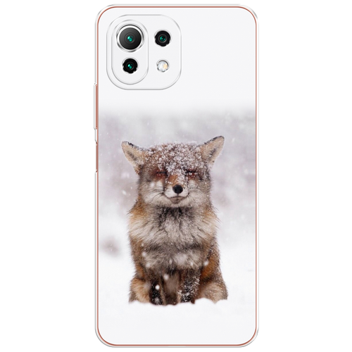 Силиконовый чехол Зимняя лиса на Xiaomi 11 Lite 5G NE / Сяоми 11 Лайт 5G