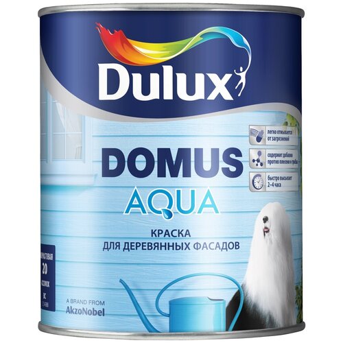 Краска для деревянных фасадов Dulux Domus Aqua база BW, бела