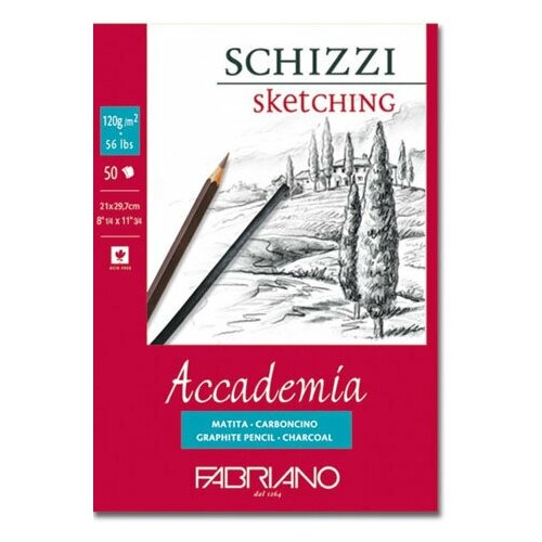 Блокнот-склейка для графики Fabriano Accademia Schizzi А5 