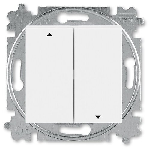 ABB EPJ Levit белый / белый Выключатель жалюзи 2-кл, с фикса