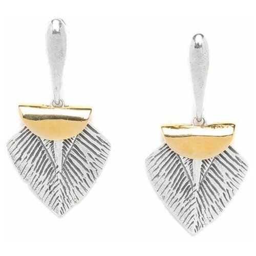 Серьги ORI TAO, Silver Feather, с подвесками перьями, OT21.1