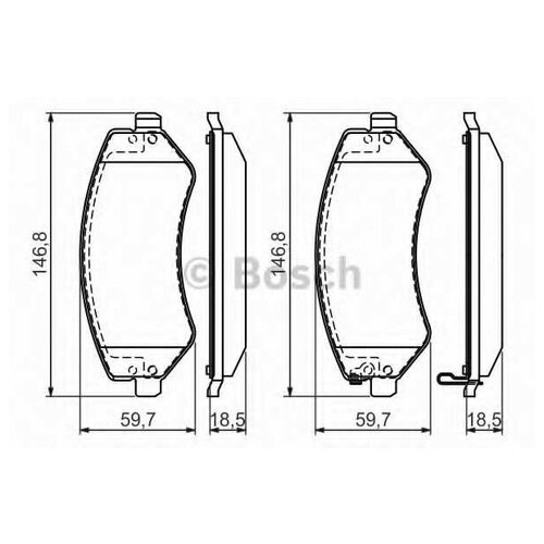 К-т дисков. тормоз. колодок Bosch 0986494357 1шт.