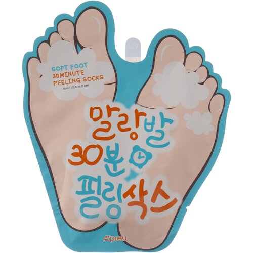 A'PIEU Пилинг-носочки Soft Foot 30 Minute Peeling Socks, 40 мл, 40 г, 1 уп.