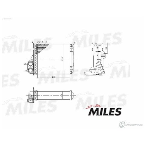 Компоненты климатических систем автомобиля MILES ACHM001 Радиатор отопителя RENAULT LOGAN/DUSTER/SANDER