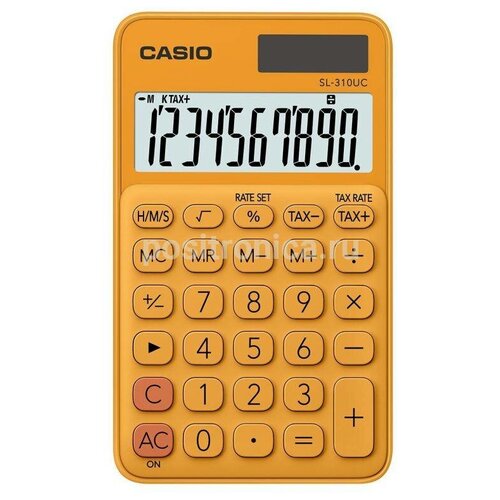 Калькулятор карманный Casio SL-310UC-RG-S-EC оранжевый, 10-р