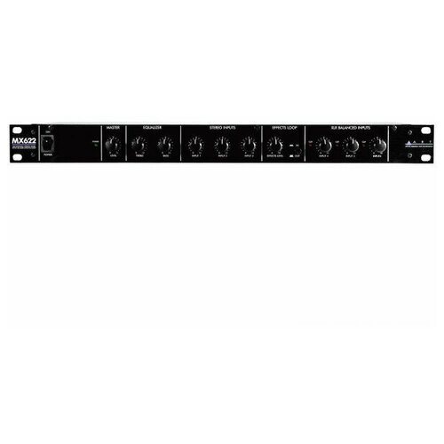 Микшерные пульты  Яндекс Маркет ART MX622 рэковый микшер, 3 mic/ line (XLR), 3 stereo (RCA), EQ, aux-return на