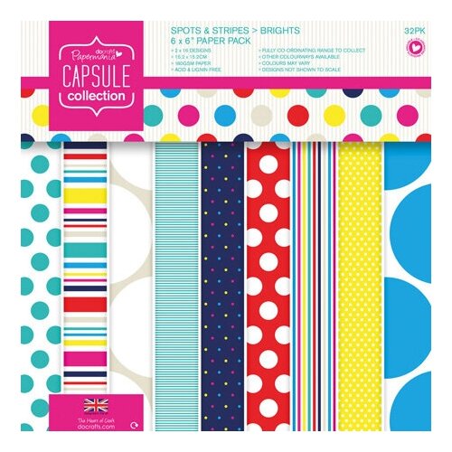 Набор бумаги для скрапбукинга Spots & Stripes Brights 15,2 х