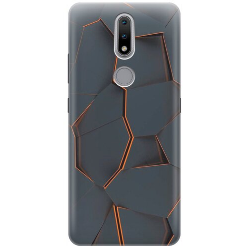 Силиконовый чехол на Nokia 2.4 / Нокиа 2.4 с принтом Графит