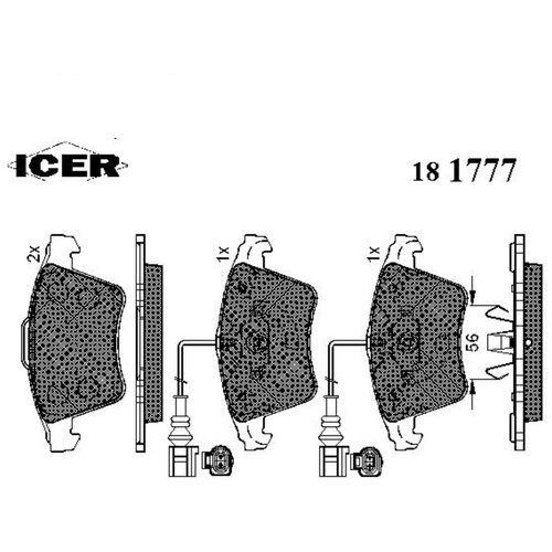 Колодки тормозные дисковые ICER