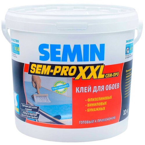 Клей для обоев  Яндекс Маркет Клей для флизелиновых обоев SEMIN Sem-Pro XXL 10 л 10