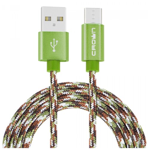 Кабель Crown USB - USB Type-C CMCU-3092C military