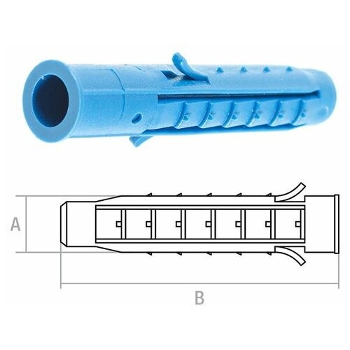 Дюбель распорный 12х120 мм четырехсегментный (30 шт в карт. 