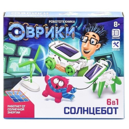 Игровой набор для детей Эврики Солнцебот, 6 в 1, работает от солнечной