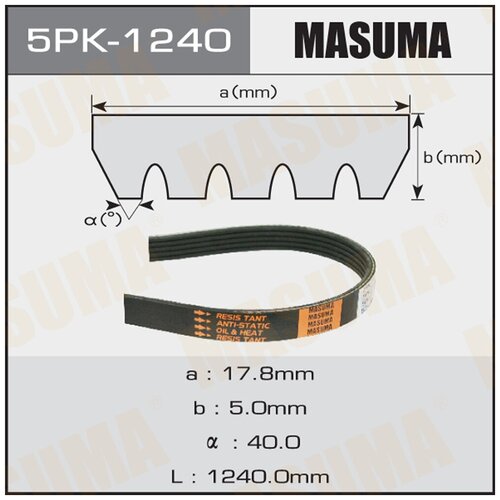 5PK1240 MASUMA Ремень поликлиновой
