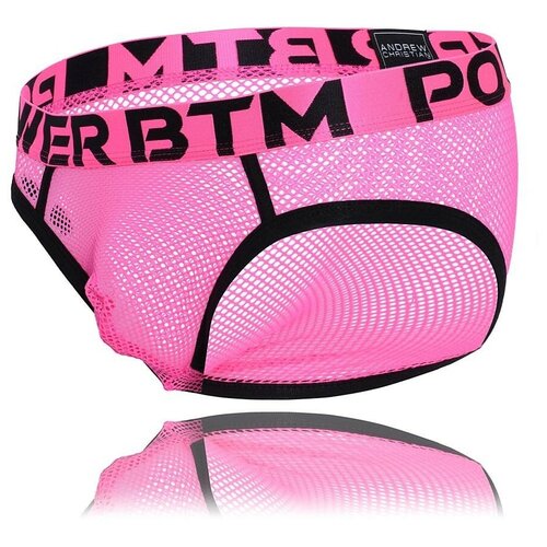 Трусы-брифы Power Bottom Brief - Neon Pink / Andrew Christ