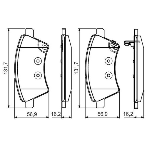 Дисковые тормозные колодки передние Bosch 0 986 495 101 для 