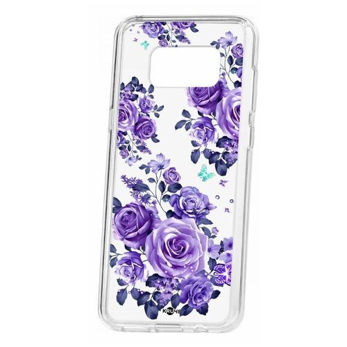 Чехол для Samsung Galaxy S8 Plus Kruche Print Roses, пластиковая накладка,