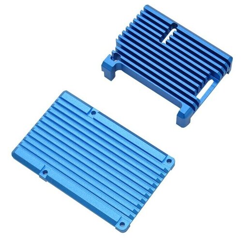 Корпус Qumo RS003 для Raspberry Pi 4 Aluminum Case Blue