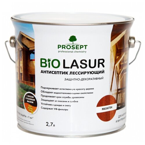 Prosept Bio Lasur, защитно-декоративная лазурь для дерева, 2