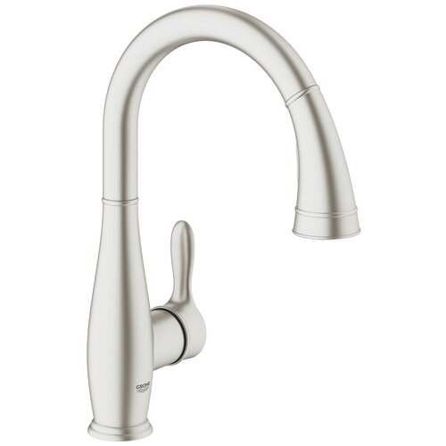 Смеситель однорычажный для мойки, GROHE Parkfield, суперстал