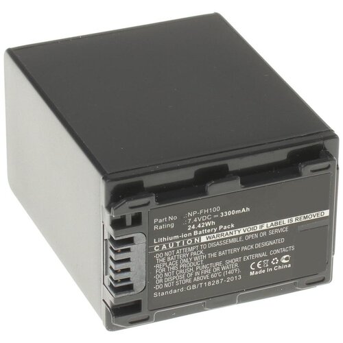 Аккумуляторная батарея iBatt 3300mAh для Sony DCR-DVD805, DCR-SR190E,